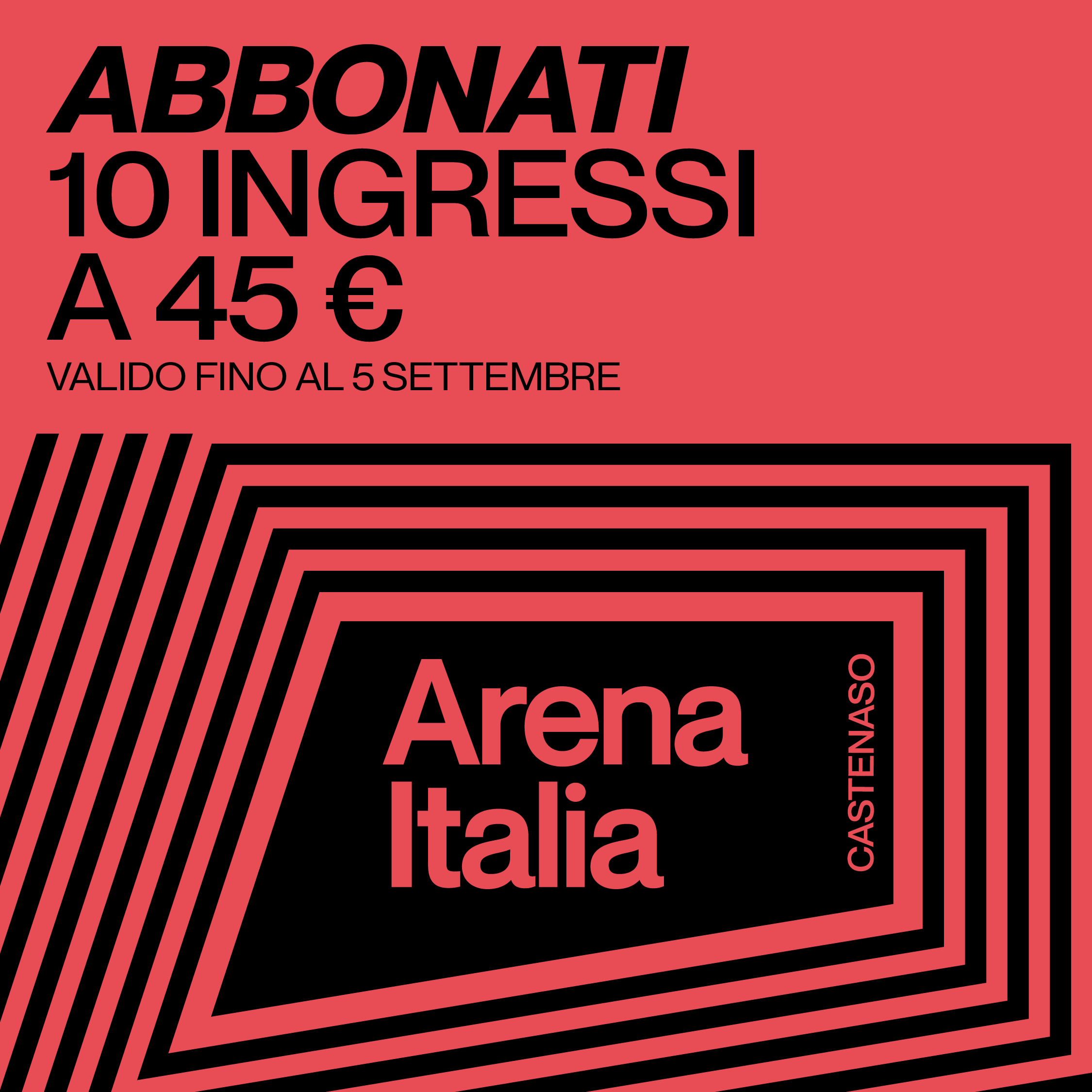 Immagine promozionale abbonamento Arena Italia